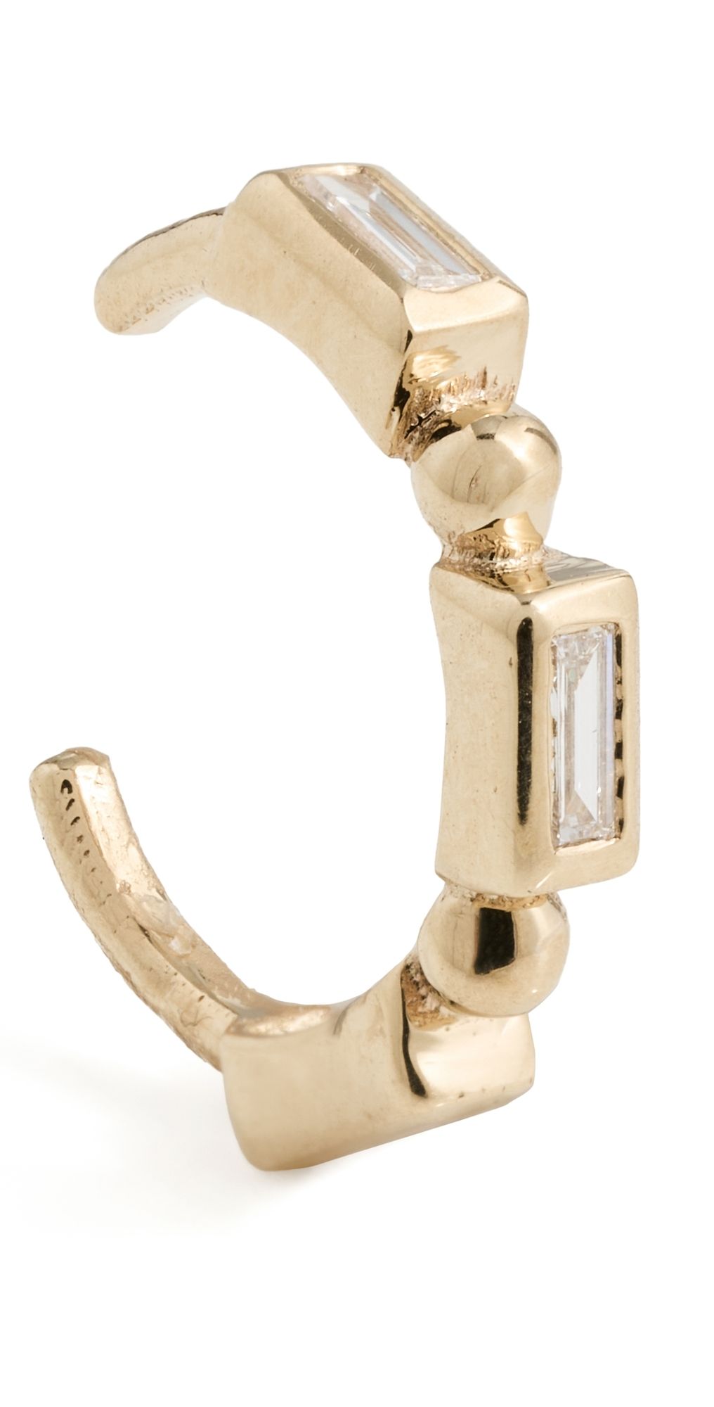 Zoe Chicco 14k Gold Baguette Diamond Ear Cuff 14k Yellow Gold One Size