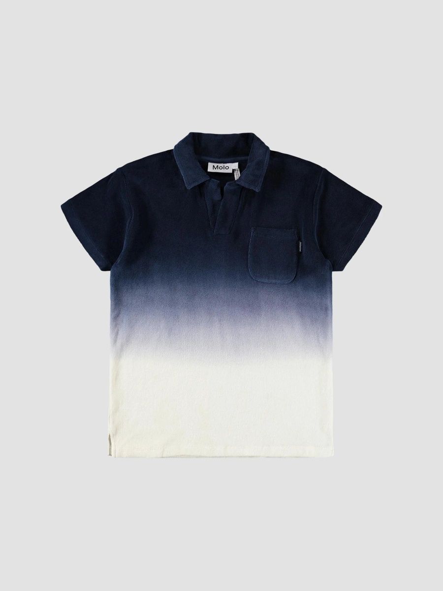 Molo Boy's Little Boy's & Boy's Randel Ombré Cotton Terry Polo Shirt - Sailor - Size 10