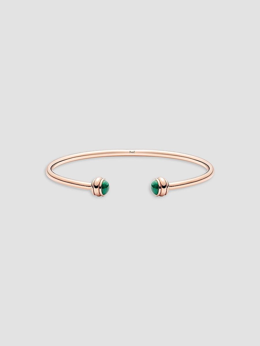 Piaget Women's Possession Malachite Cabochons & 18K Rose Gold Open Bangle - Rose Gold