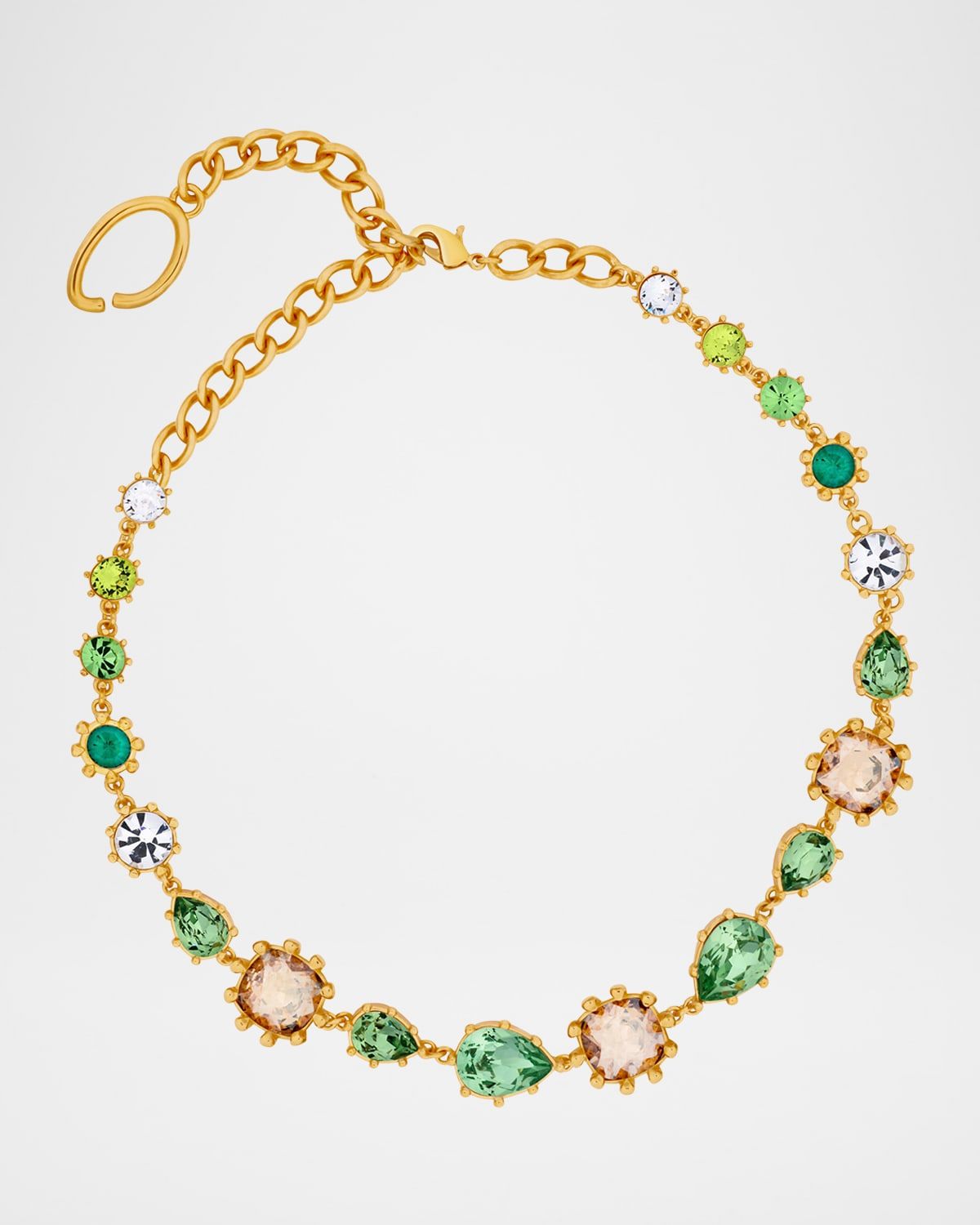 Crystal Prong Sculpted Necklace