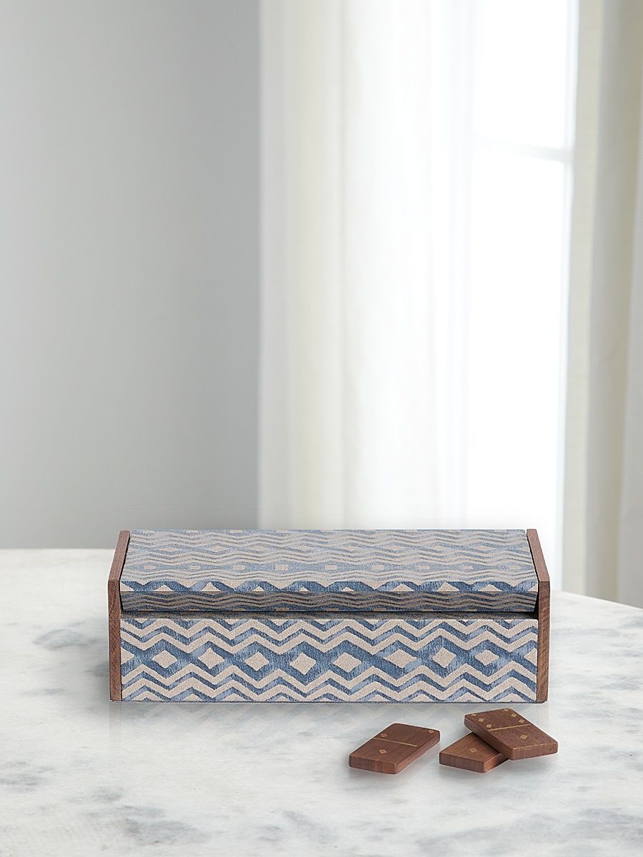 L'Objet Fortuny Dominoes Set - Blue