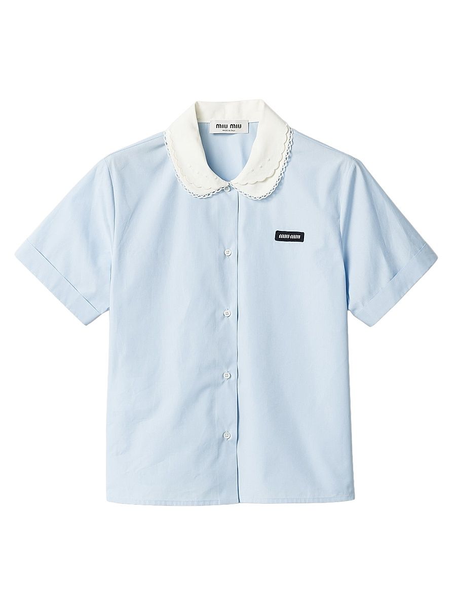 Women's Poplin Shirt - Blue - Size 4