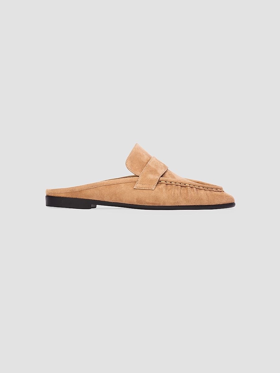 Women's Gabby Suede Mule Loafers - Latte Suede - Size 5