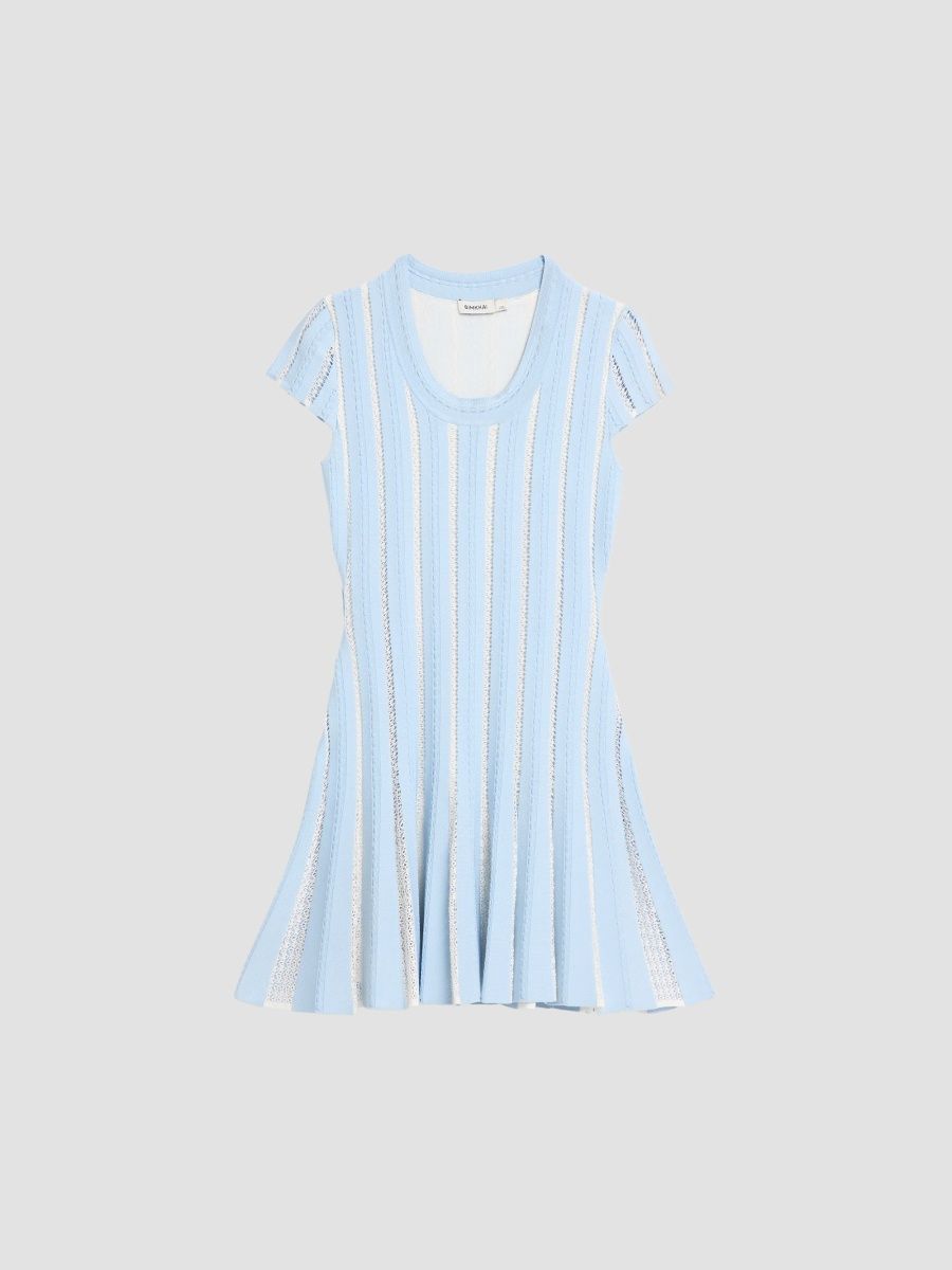 SIMKHAI Women's Triana Striped Mini Dress - Bluebell Ivory - Size XS