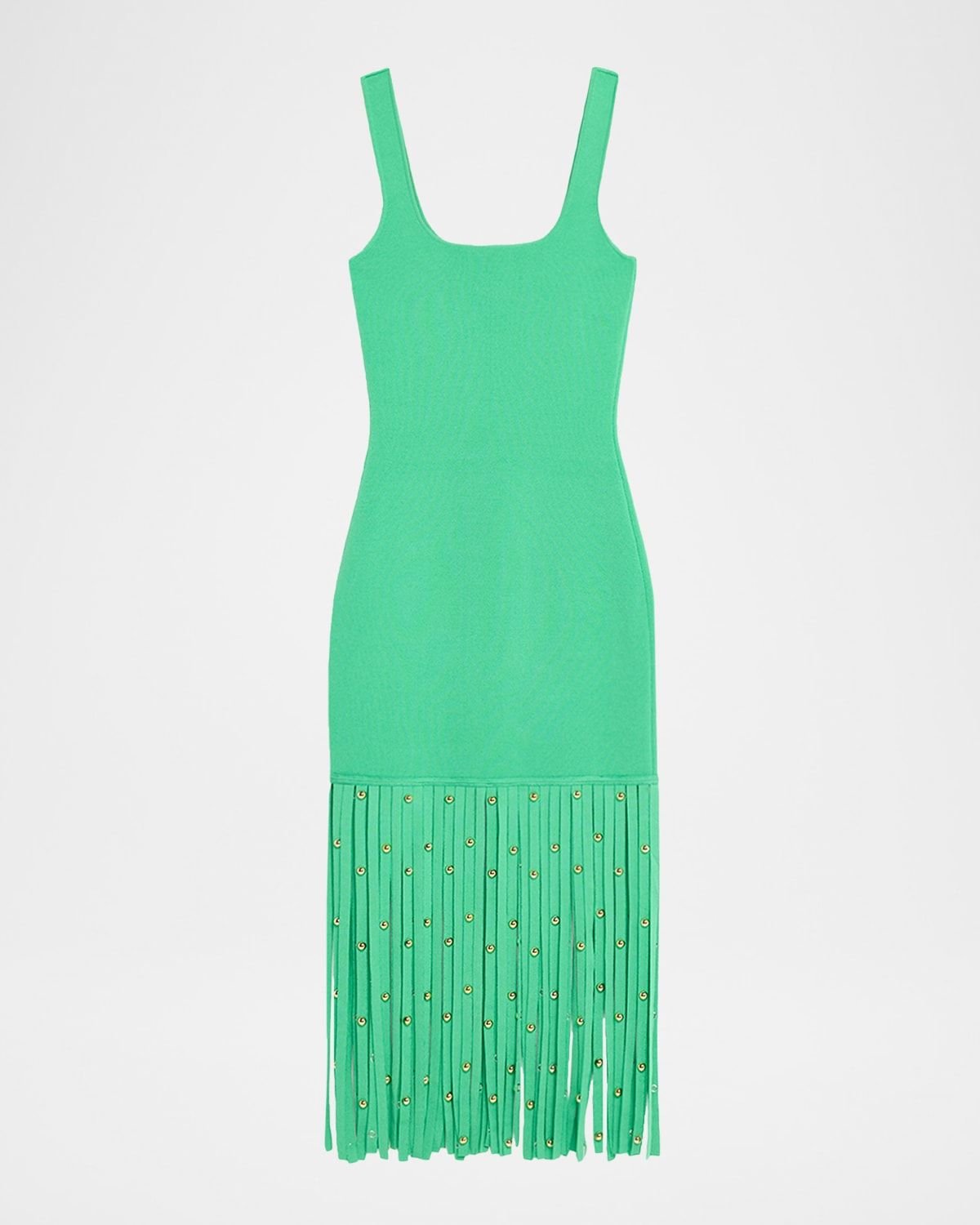 Romelia Fringe Knit Midi Dress