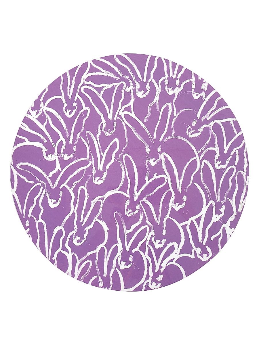 Rabbit Run Lacquer Round Placemat - Lilac