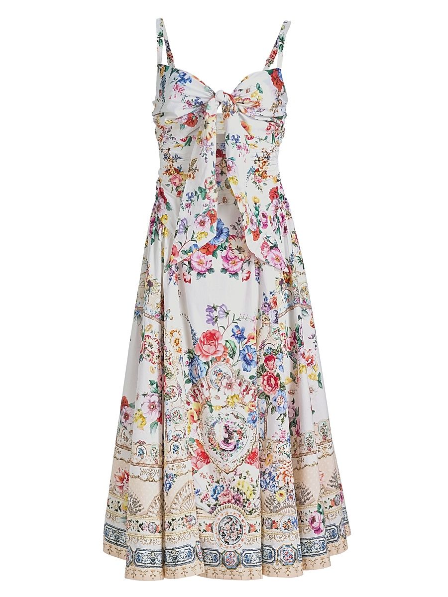 Women's I Left My Heart In Granada Printed Ballerina Midi-Dress - I Left My Heart In Granada - Size XS