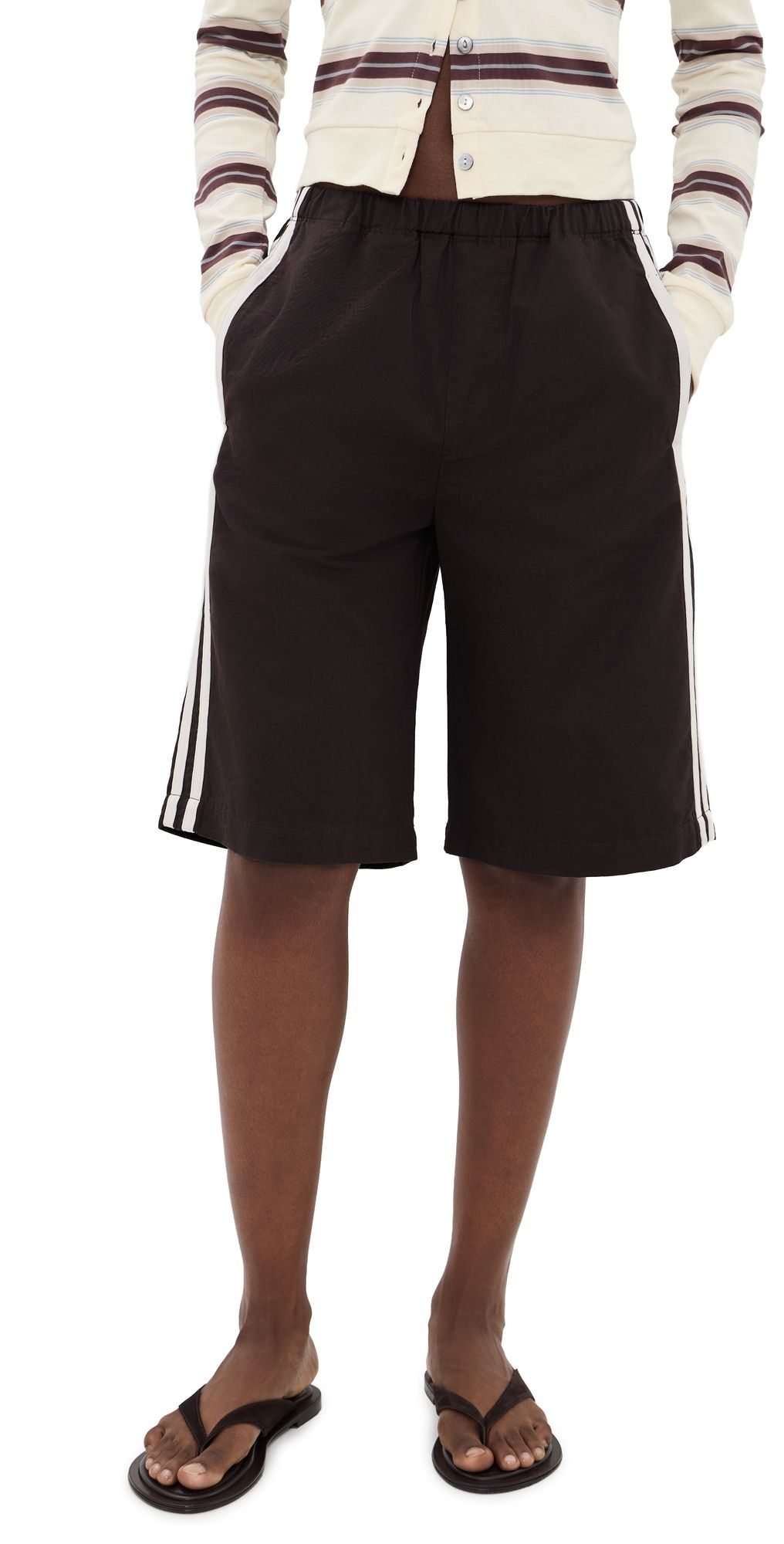 Citizens of Humanity Anais Track Shorts Chocolate L