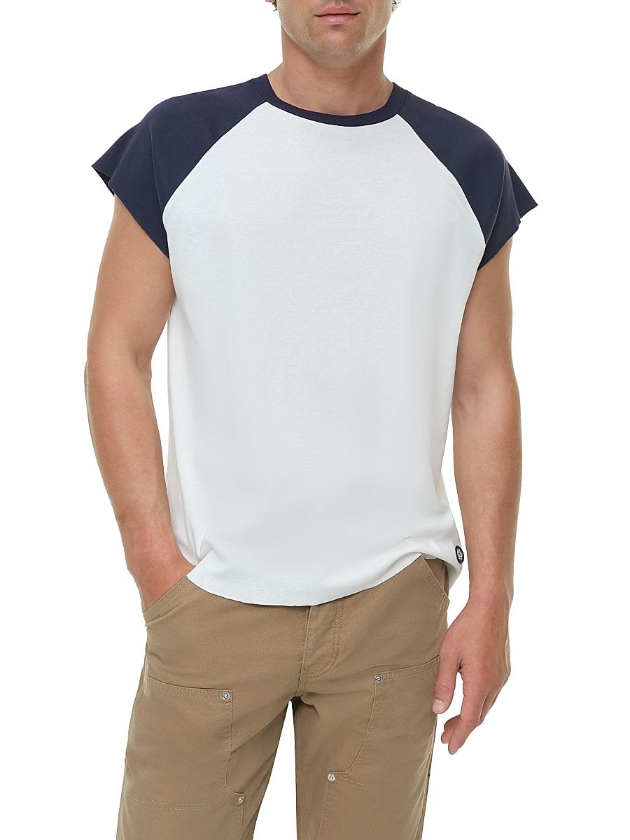 Men's Reuben Cotton T-Shirt - Ivory Multi - Size Small