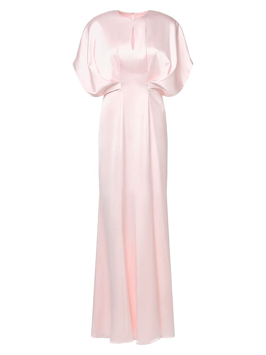 Women's Lennox Satin Keyhole A-Line Gown - Tea Rose - Size 18