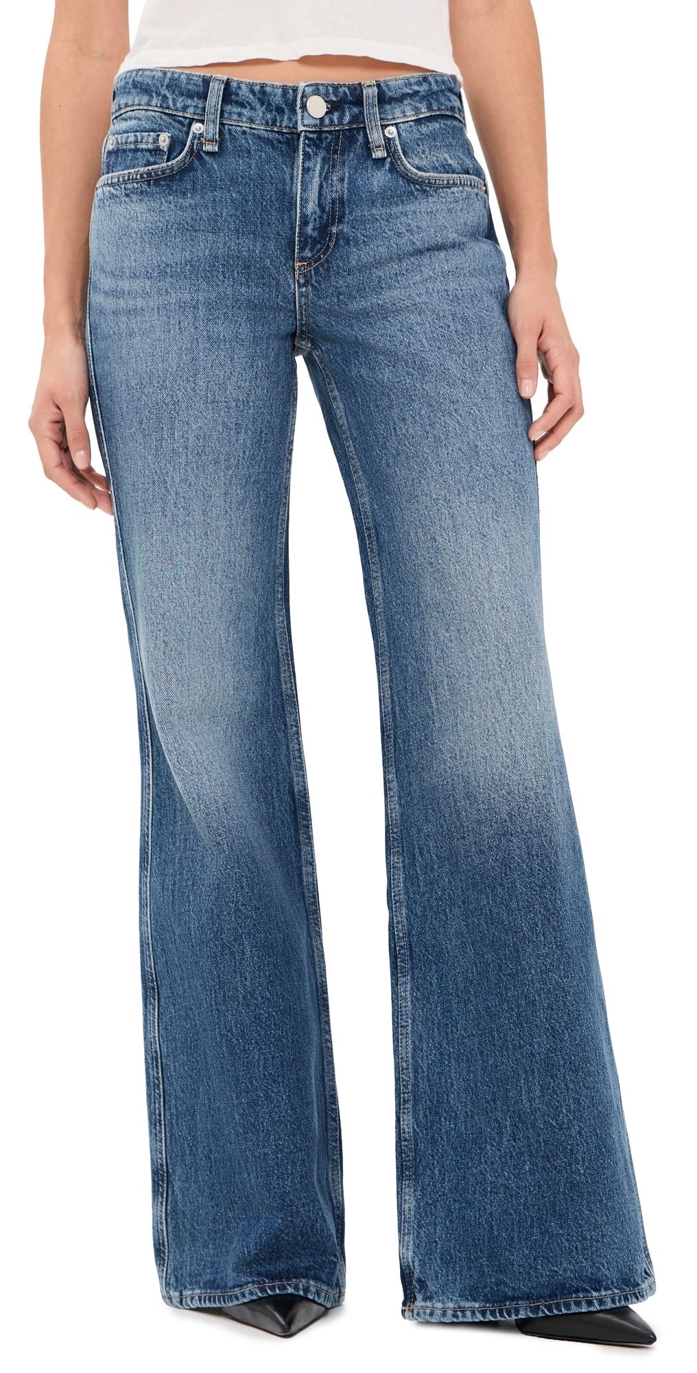 rag & bone Josie Relaxed Flare Jeans Flora 31