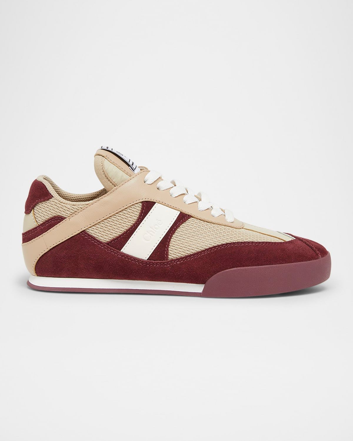 Kick Mixed Leather Retro Low-Top Sneakers