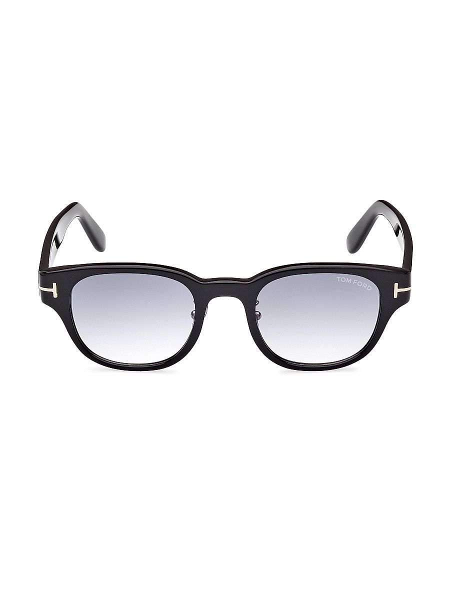 Men's 48MM Acetate Square Sunglasses - Shiny Black Gradient