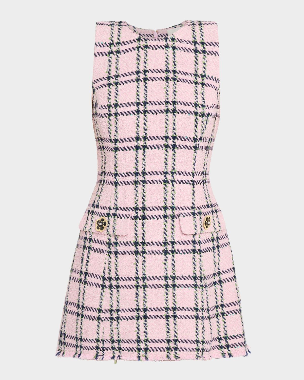 Posie Plaid Tweed Mini Dress