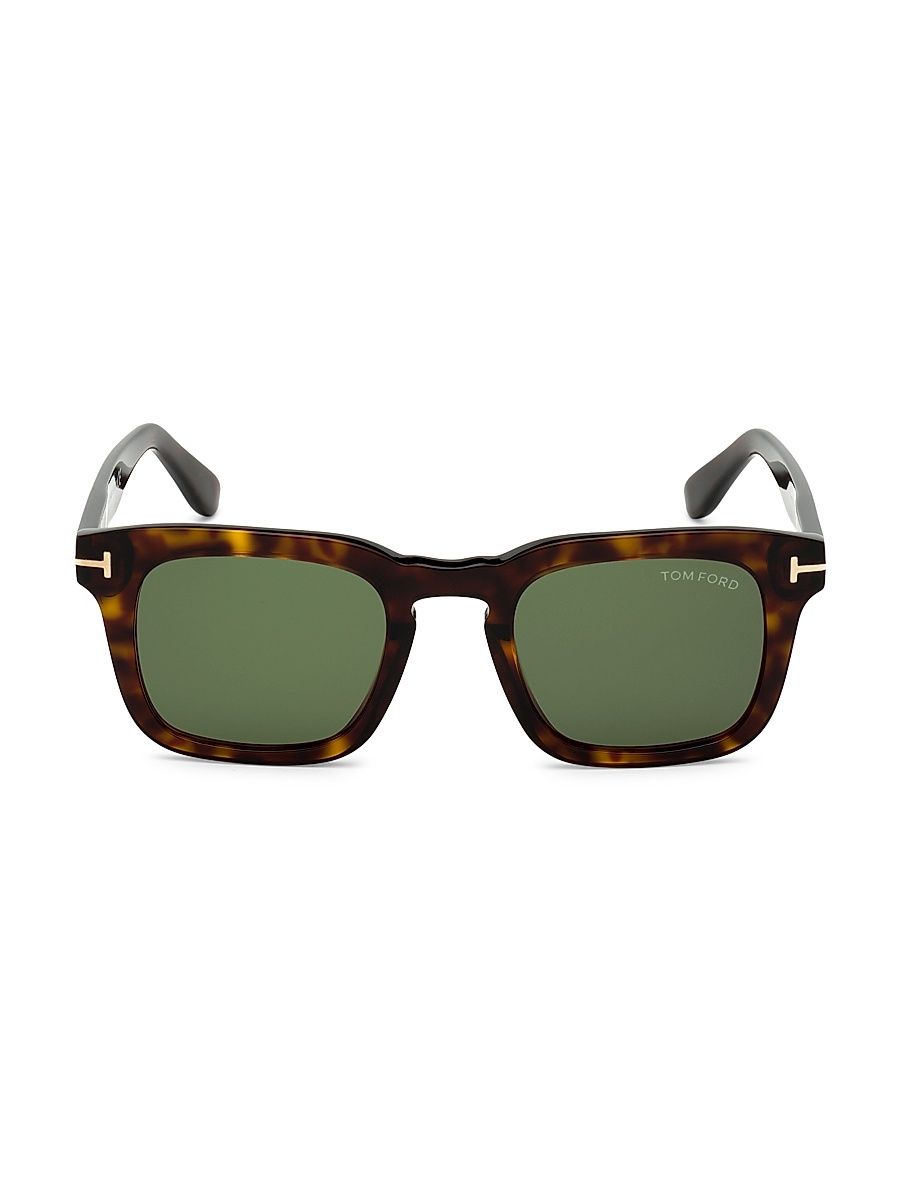 Men's Dax 50MM Square Sunglasses - Havana