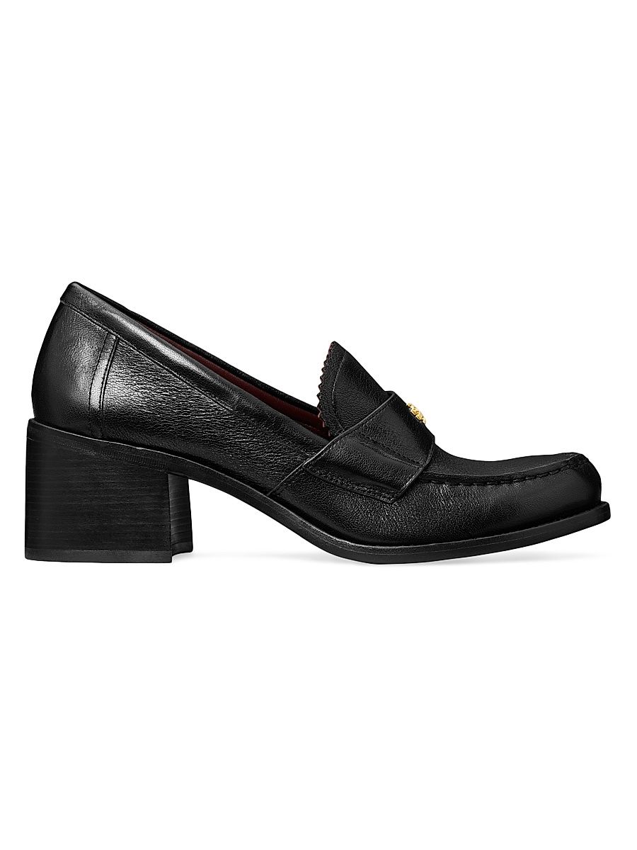 Women's Classic 50MM Leather Loafers - Perfect Black - Size 9.5