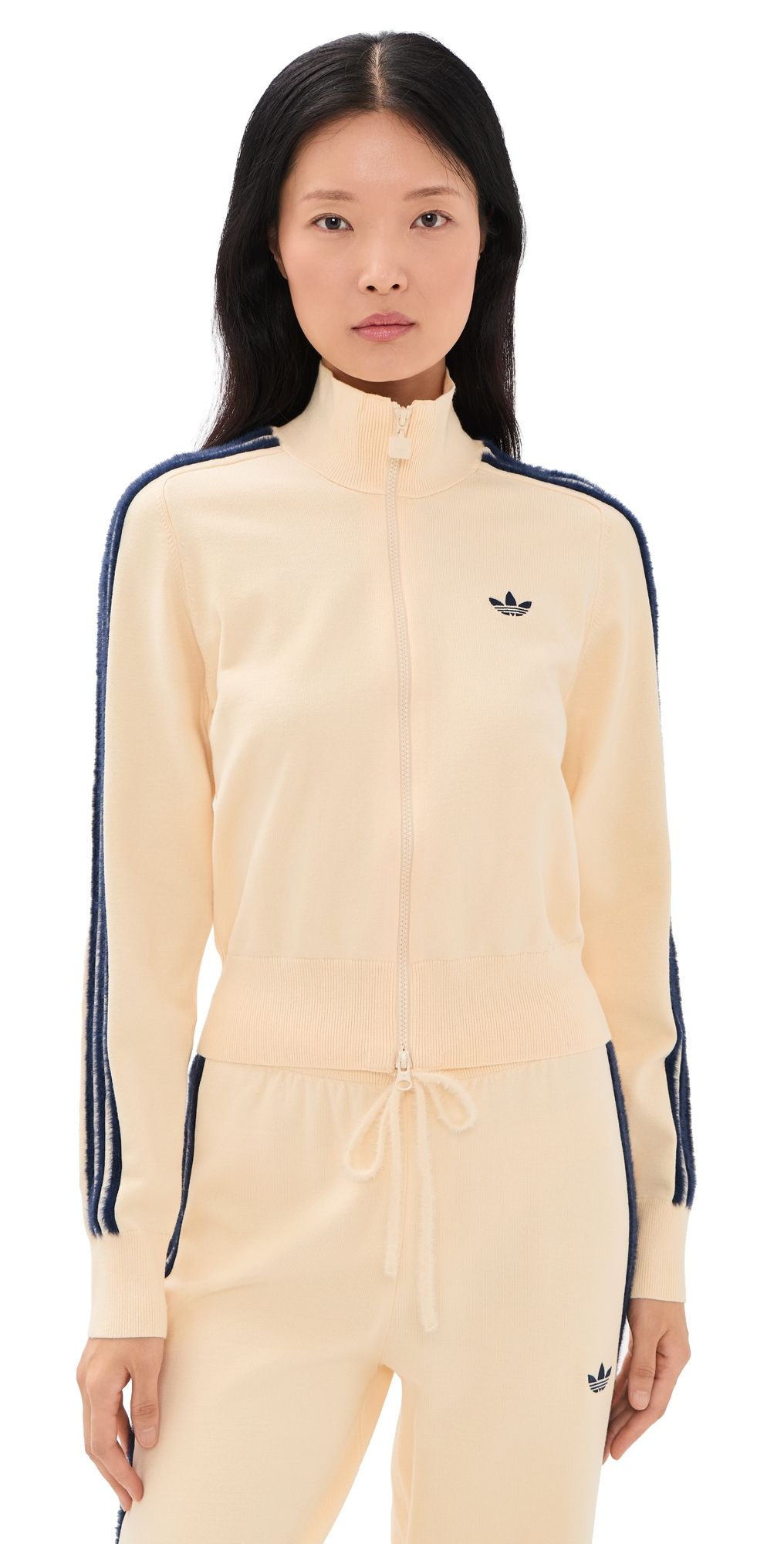 adidas Knit Firebird Track Jacket Warm Vanilla/Night Indigo XXL