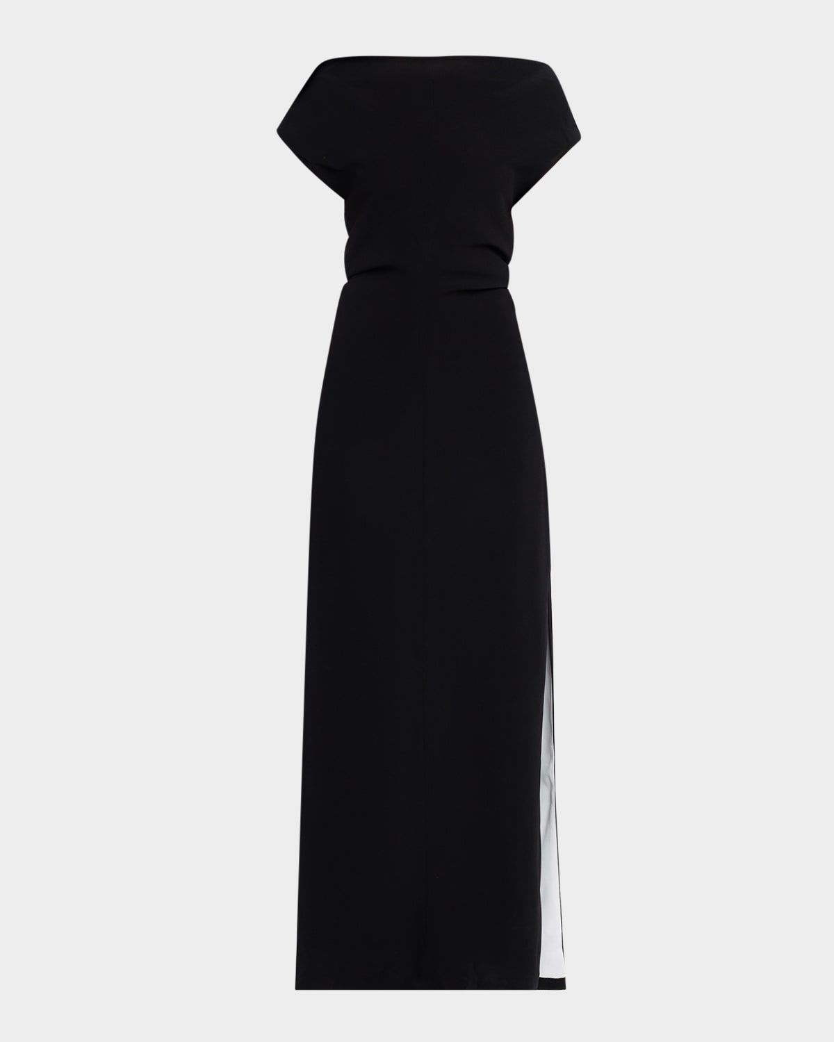 Rosina Draped Double-Crepe Dress