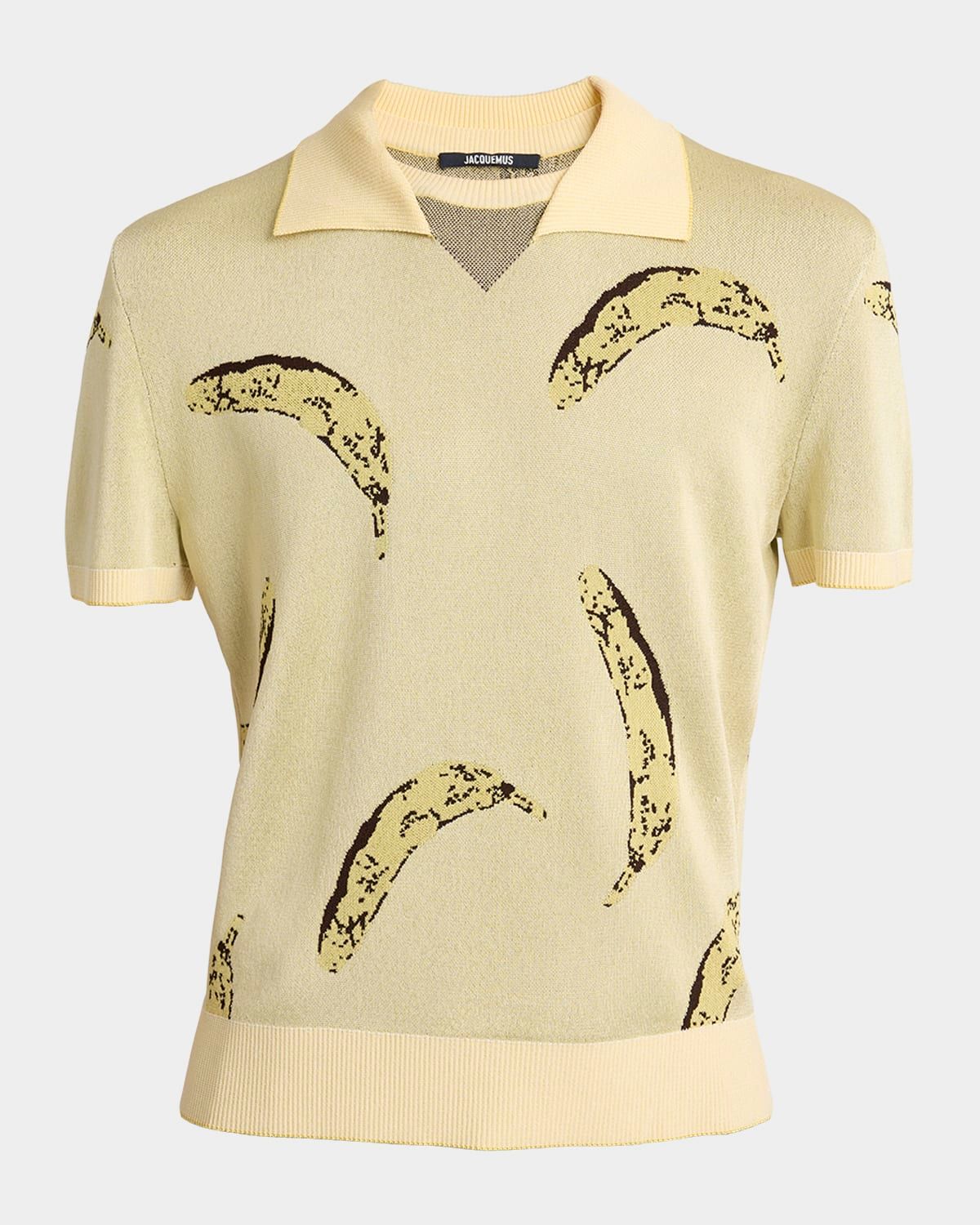 Men & apos;s Marino Banana Jacquard Polo Shirt