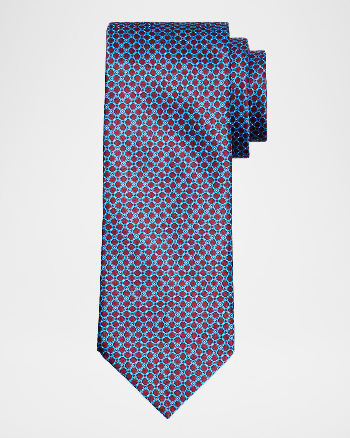 Men & apos;s Geometric-Link Silk Tie