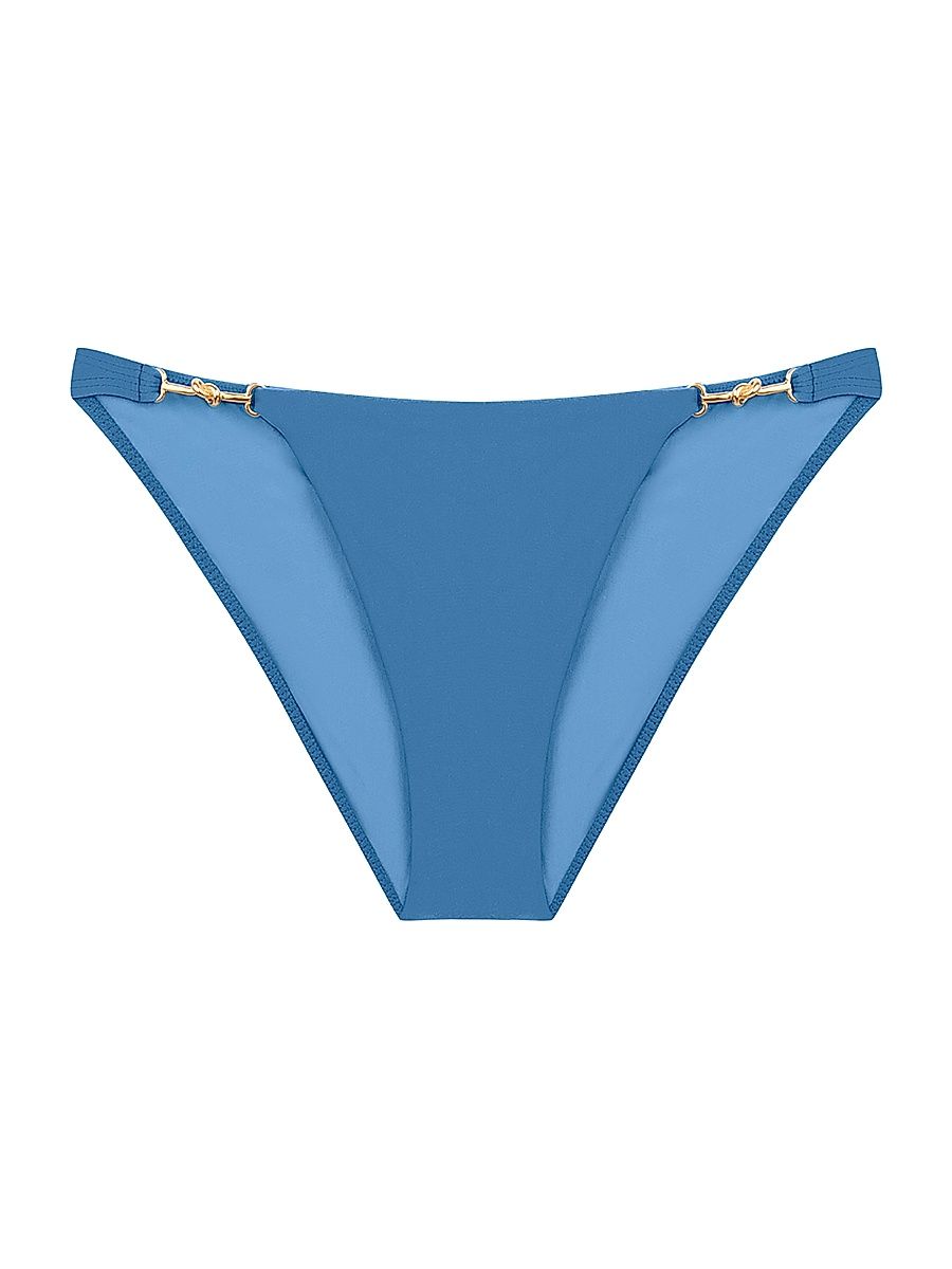 Women's Cora Low-Rise Bikini Bottom - Light Blue - Size Medium