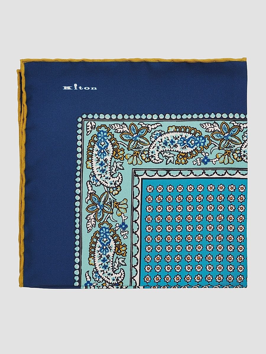 Men's Silk Pocket Square - Aqua