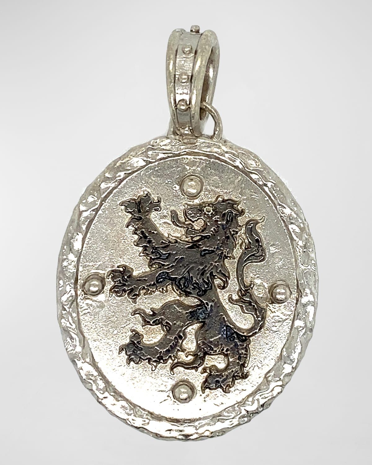 Men & apos;s Romero Lion Medallion Pendant w/ Champagne Diamonds