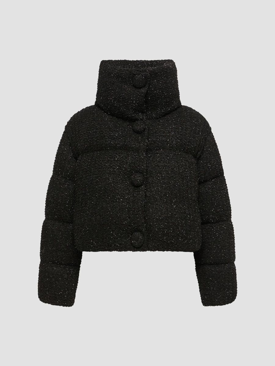 Moncler Women's Almee Teddy Short Down Coat - Black - Size XXL