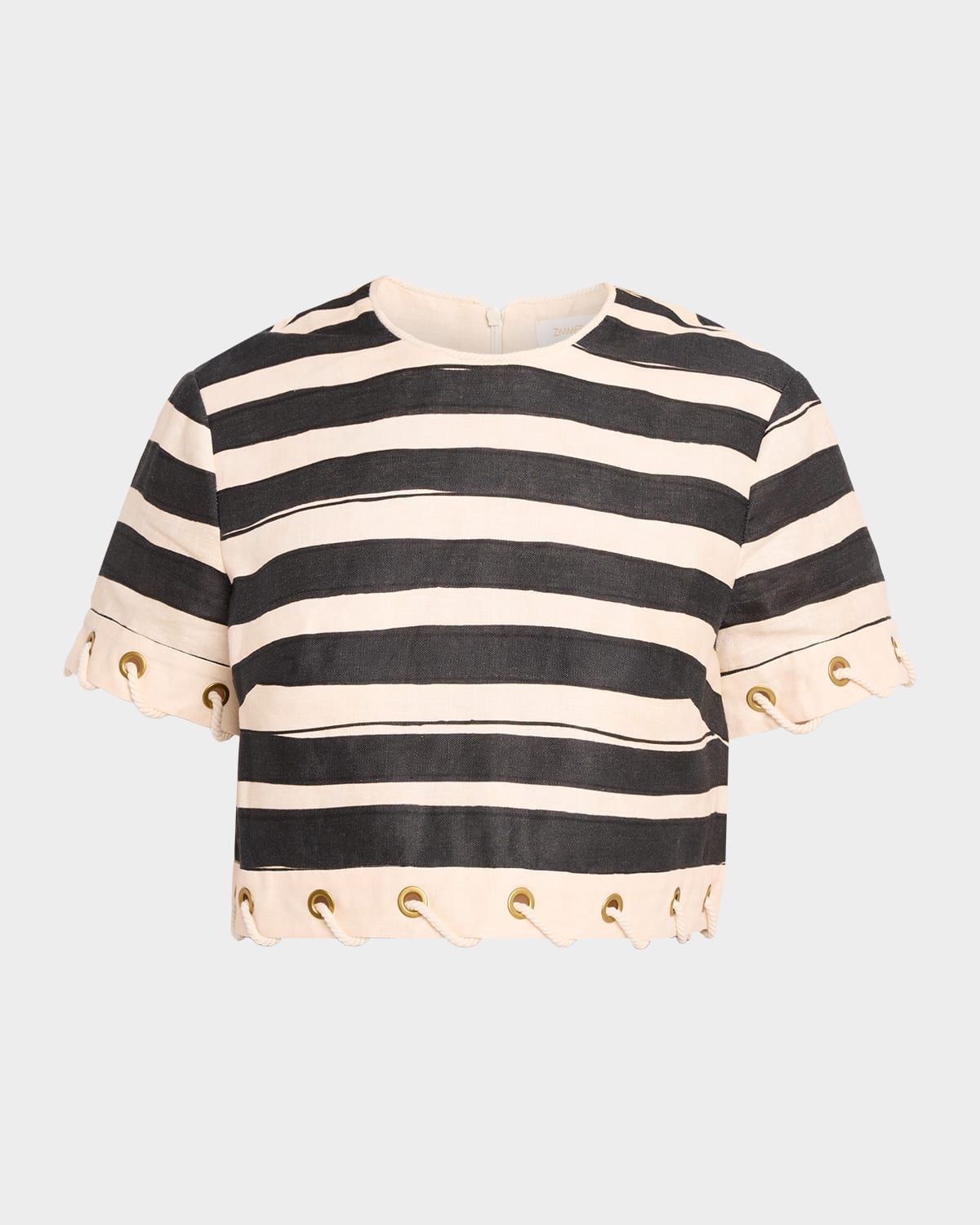 Rebellion Stripe Rope Crop Top