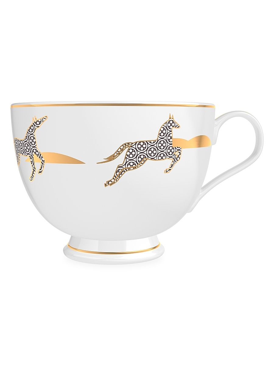 Women's Cuirs Nomades 2-Piece Mint Scented Bone China Tea Cup Candle Set