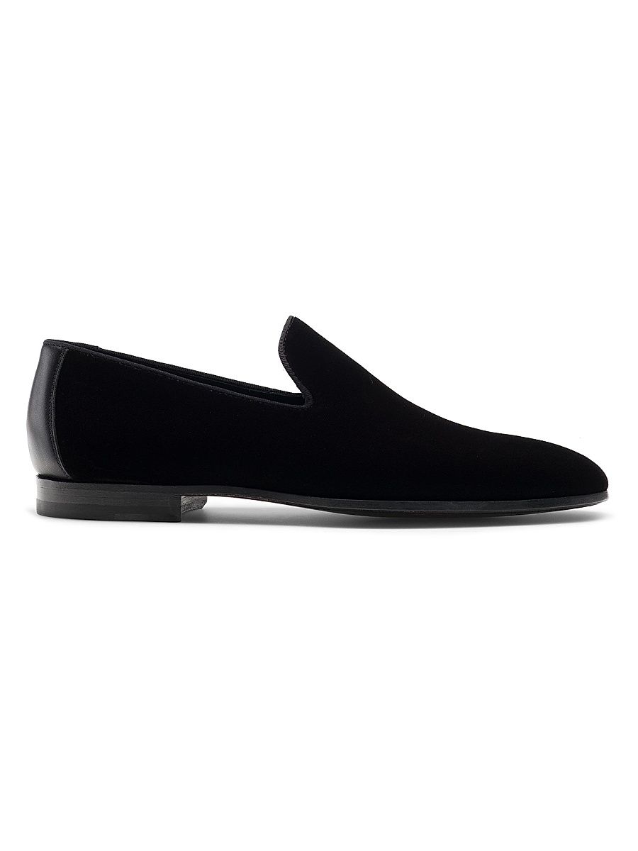 Men's Jareth Velvet Loafers - Black - Size 9