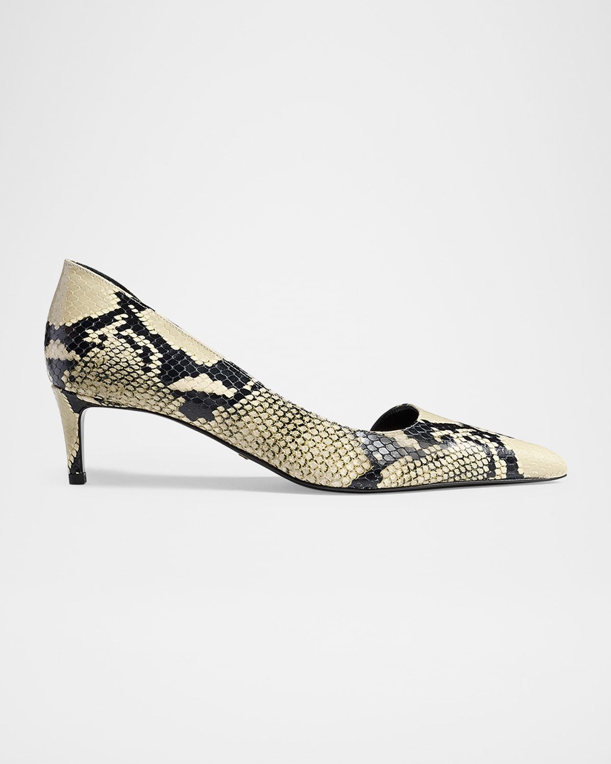 Snake-Effect Leather D & apos;Orsay Pumps
