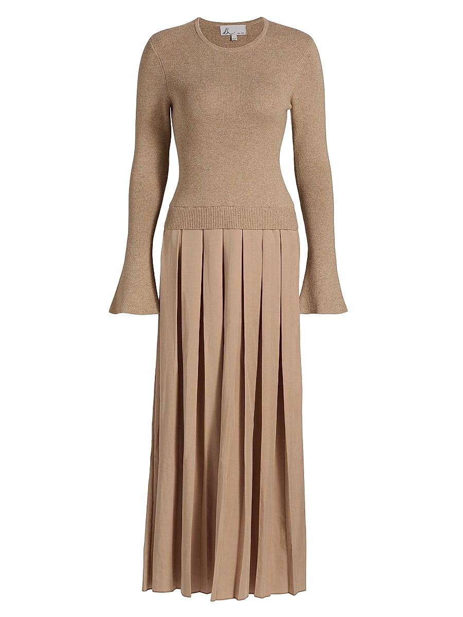 Women's Meryl Pleated Maxi Dress - Cappuccino - Size Large