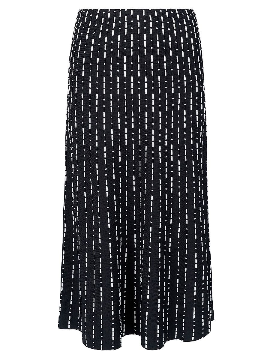 Women's Lena Printed Midi-Skirt - Black Geo - Size XL