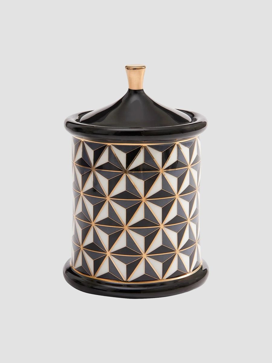 Jonathan Adler Versailles Small Canister - Black White