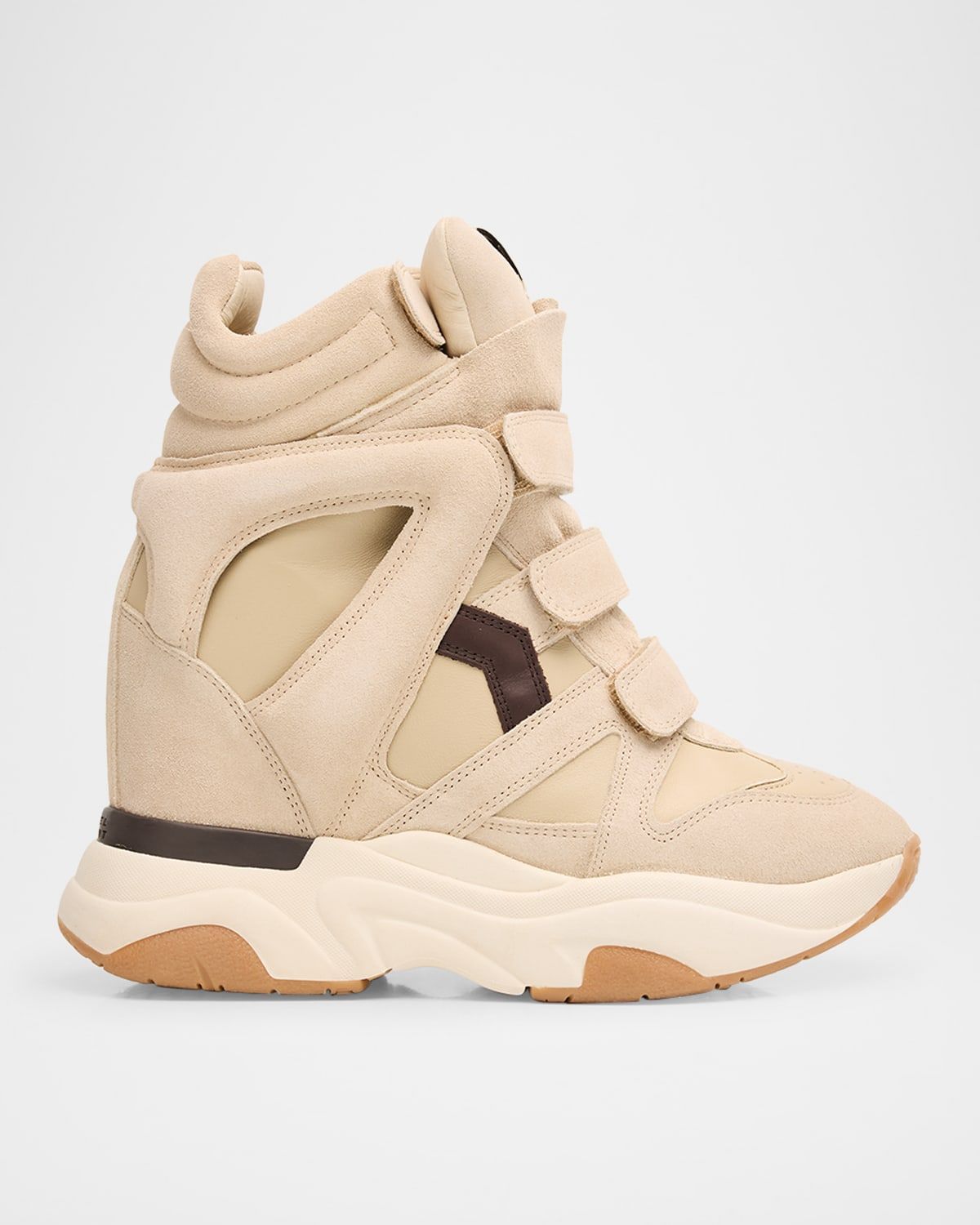 Balskee Mixed Leather High-Top Sneakers