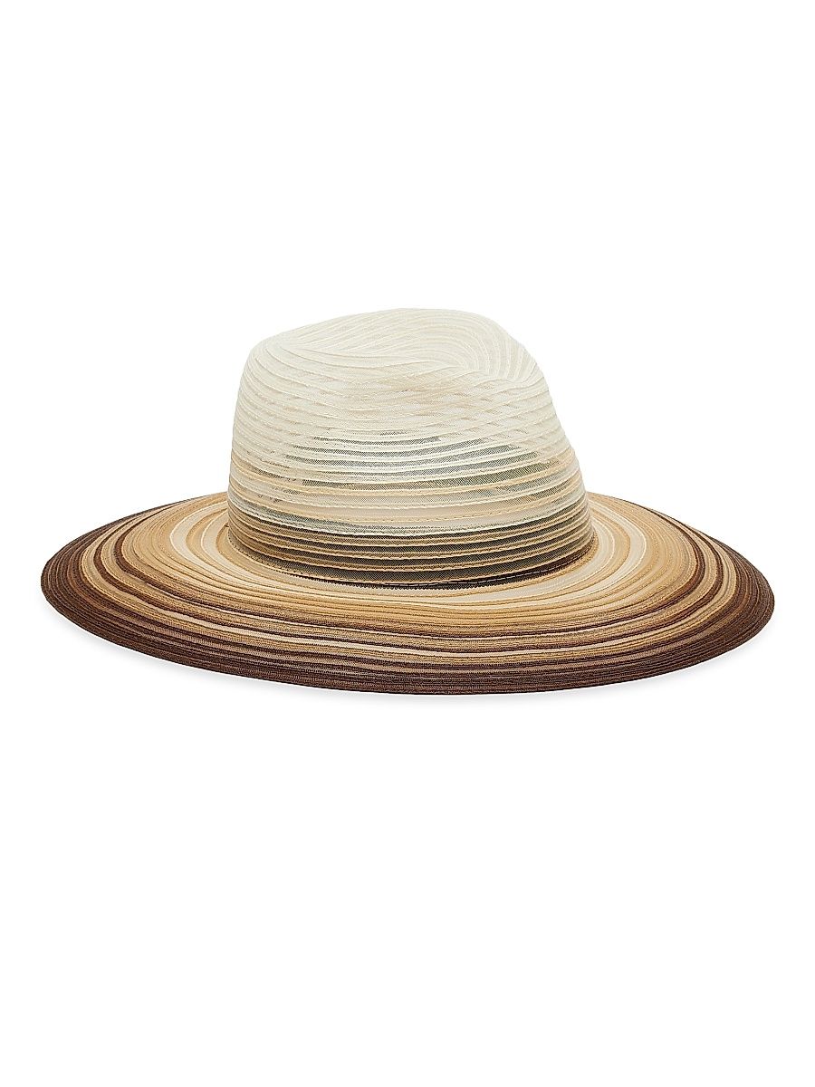 Women's Emmanuelle Packable Ombré Fedora - Beige Chocolate