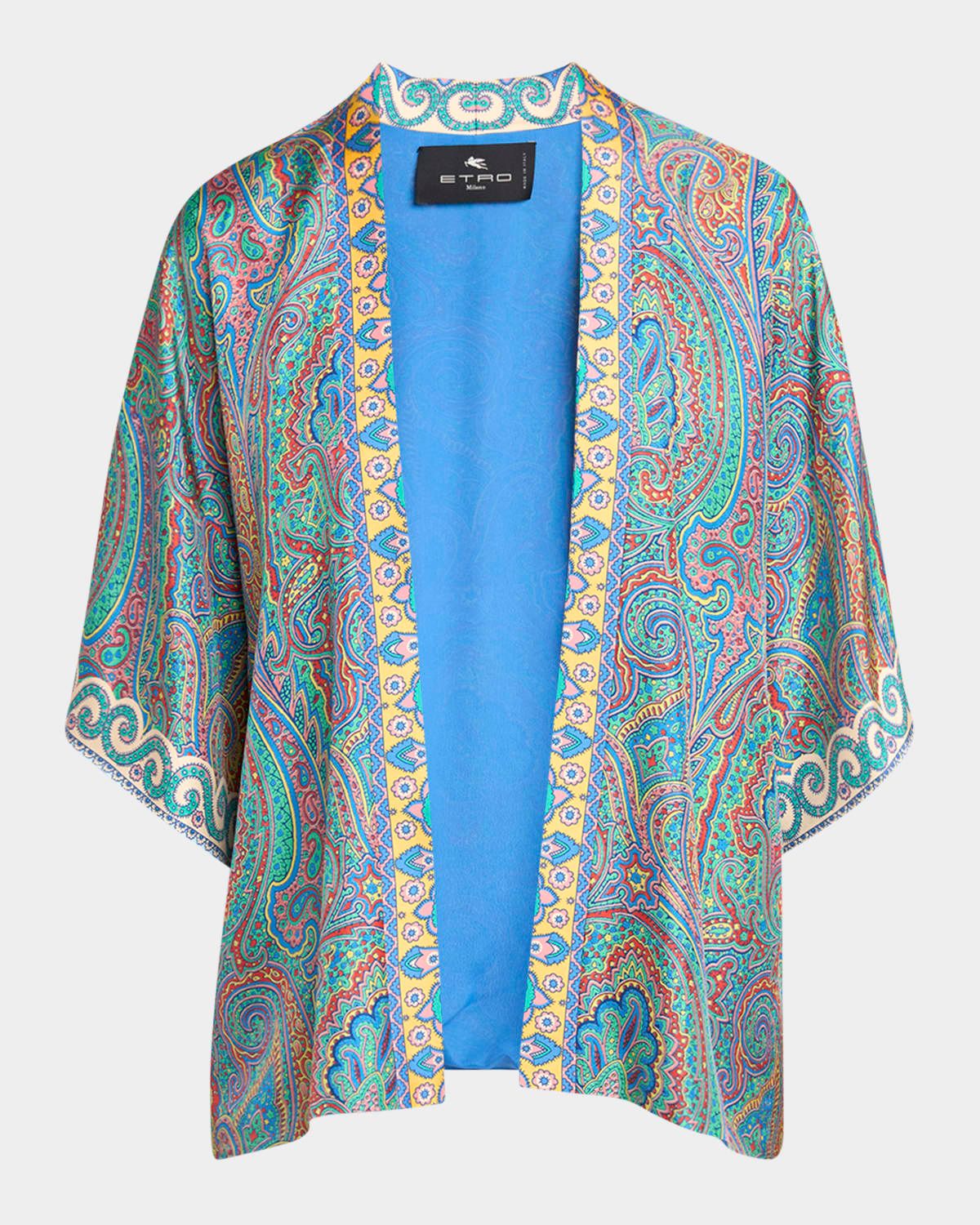 Kesa Arnica-Print Silk Robe