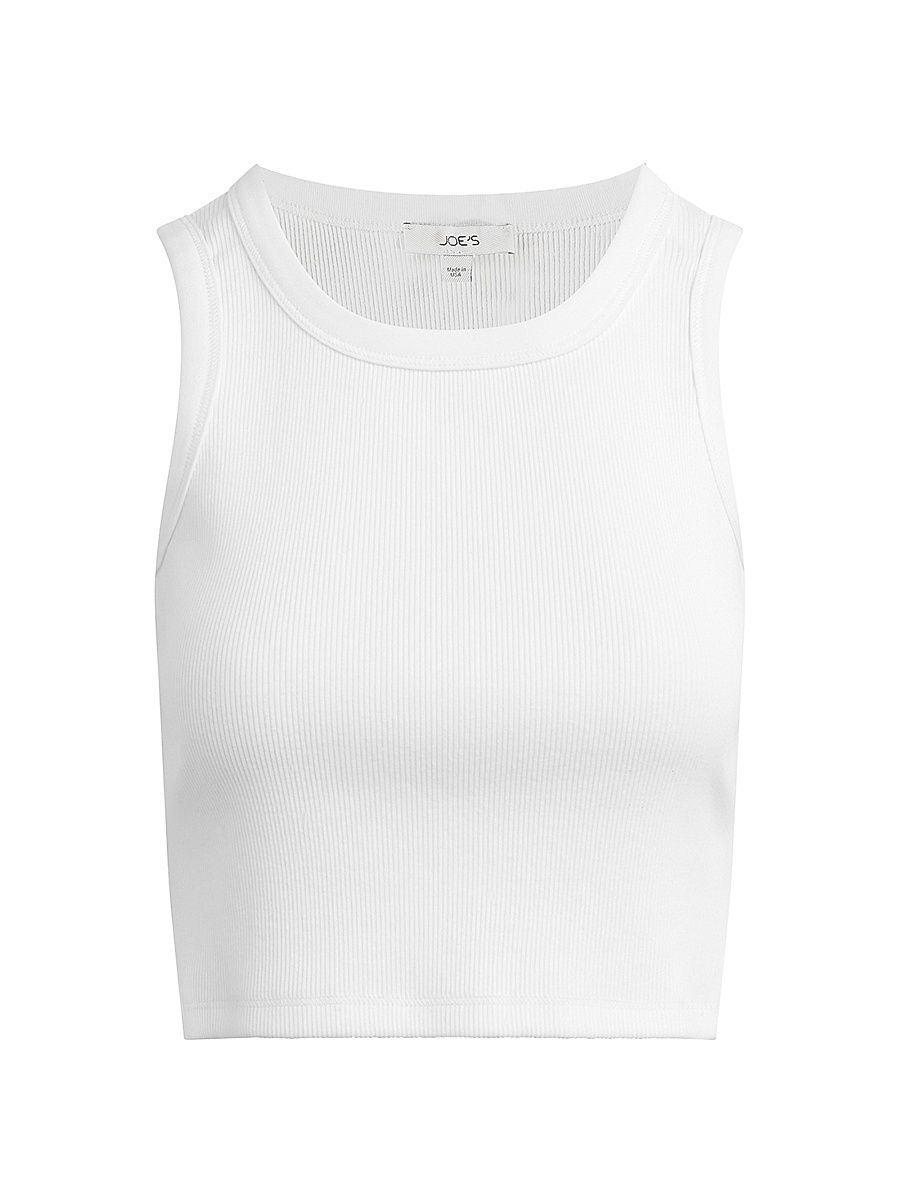 Women's Joe's Jeans X WeWoreWhat The Ranch Cotton Ribbed Tank - White - Size XS