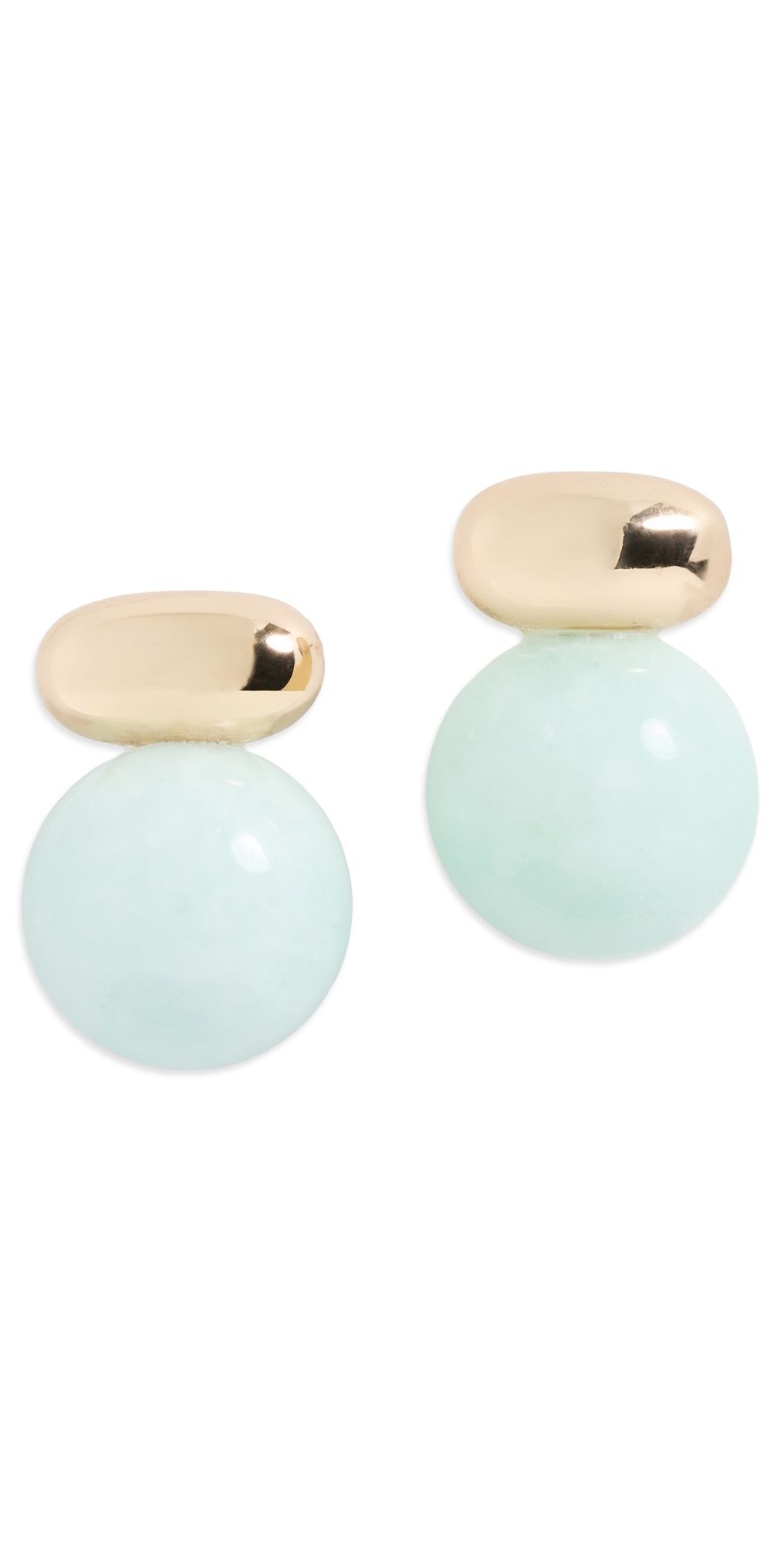 SHASHI Alice Earrings Gold/Turquoise One Size