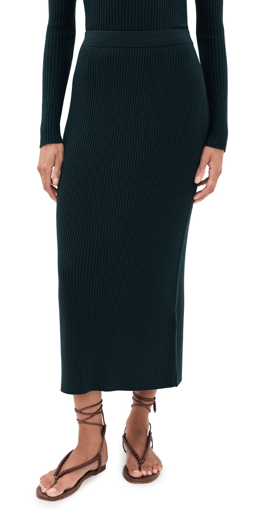 Zimmermann Valiant Straight Skirt Bottle Green 0P