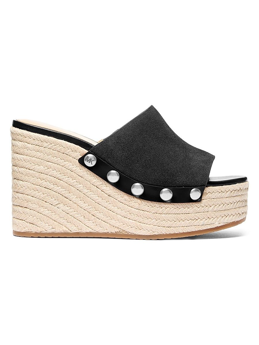 Women's Mayes Suede Wedge Sandals - Black - Size 11