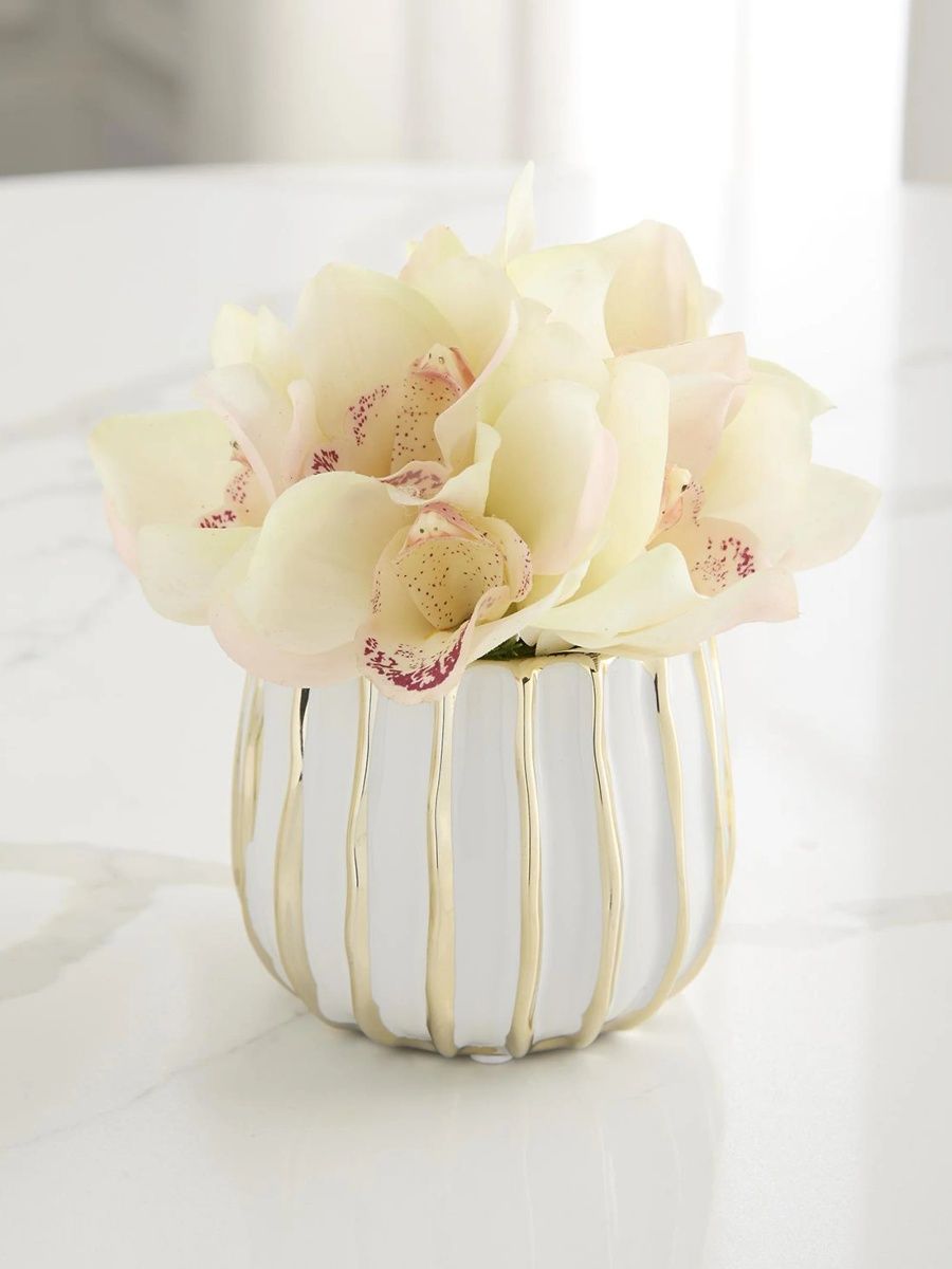 Artificial Cymbidium Floral Arrangement - Cream