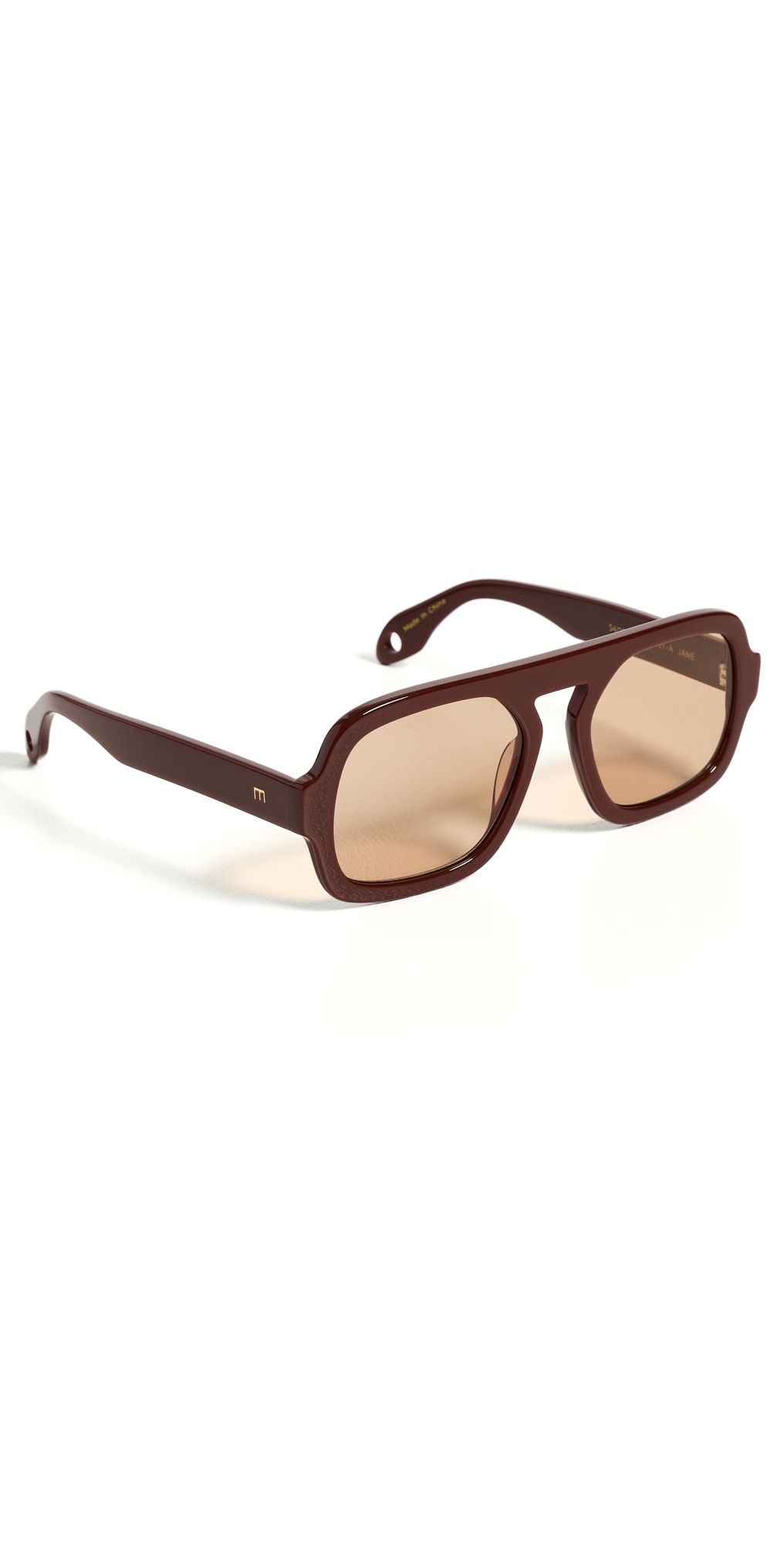 Elisa Johnson Jane Sunglasses Deep Red One Size