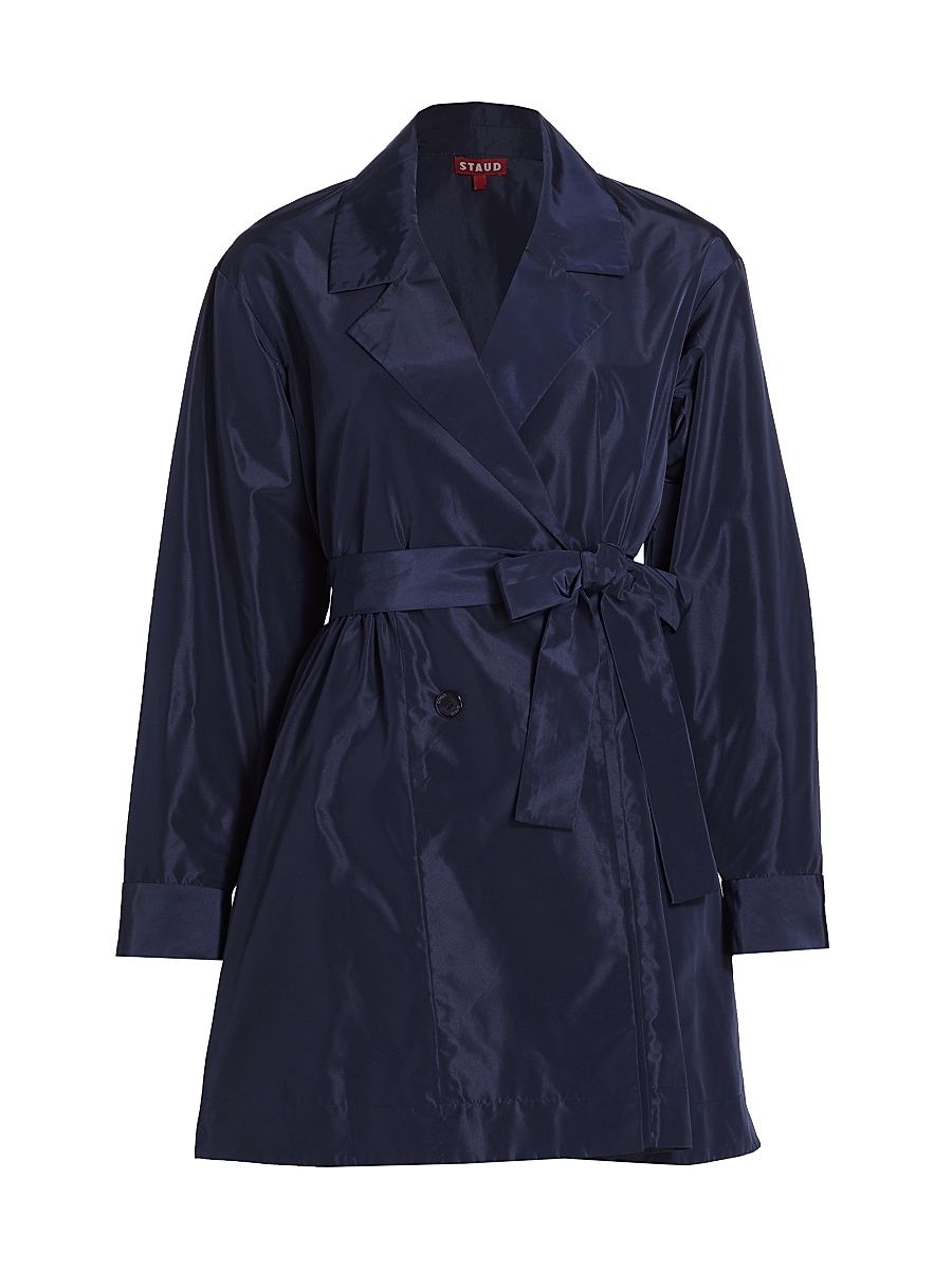 Women's Rina Double-Breasted Belted Minidress - Navy - Size Medium