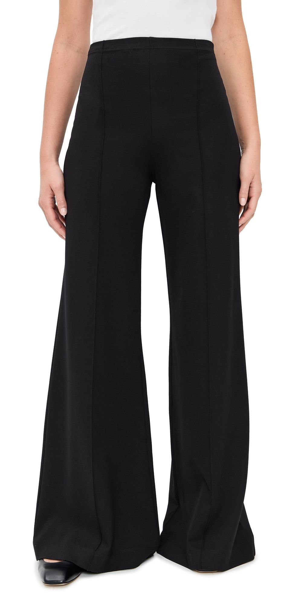 RIPLEY RADER Ponte Knit Wide Leg Pant Black XS
