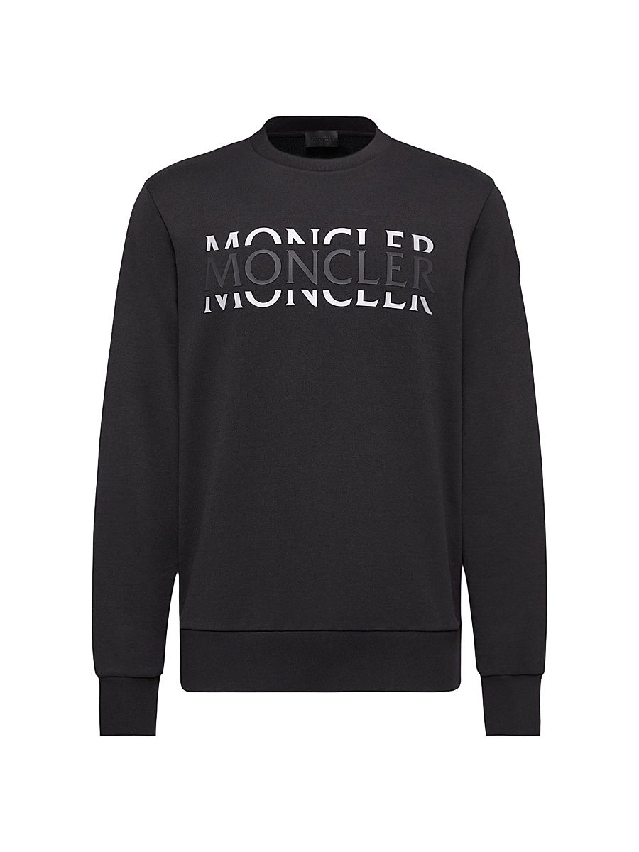 Men's Crew Neck Sweatshirt in Cotton Jersey - Black - Size XXXL