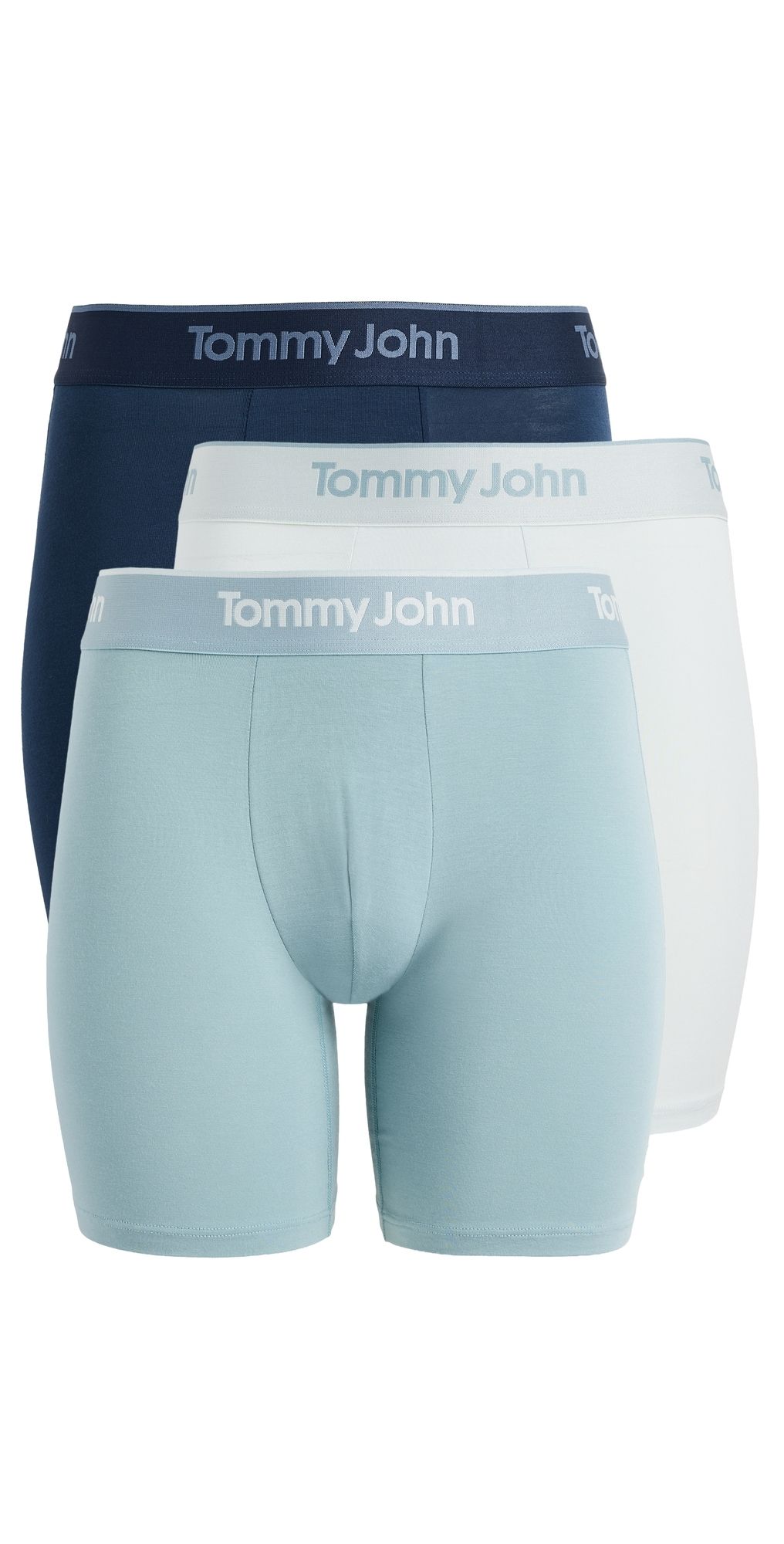 Tommy John Second Skin 6 Boxer Briefs 3 Pack Dress Blues/Iceflow/Stone Blue XL