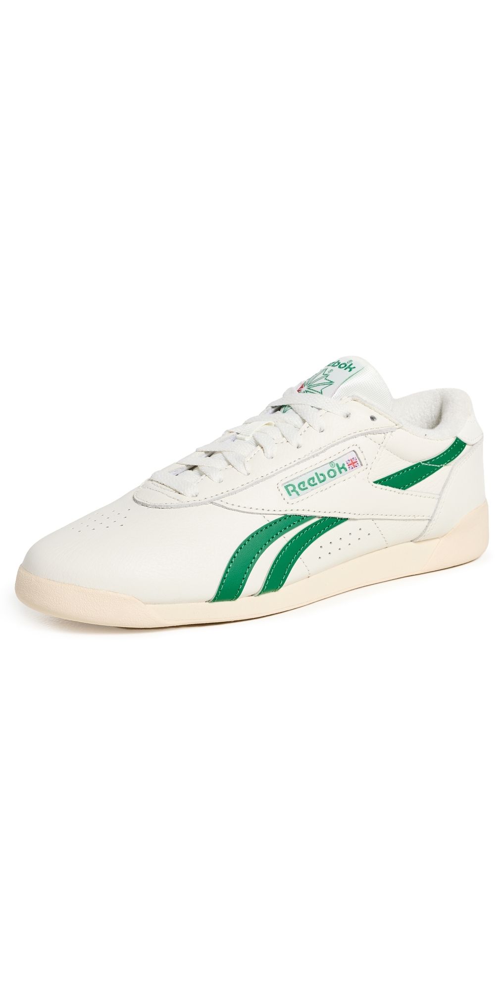 Reebok Freestyle Lo Sneakers Chalk/Glen Green/Paper White 9.5