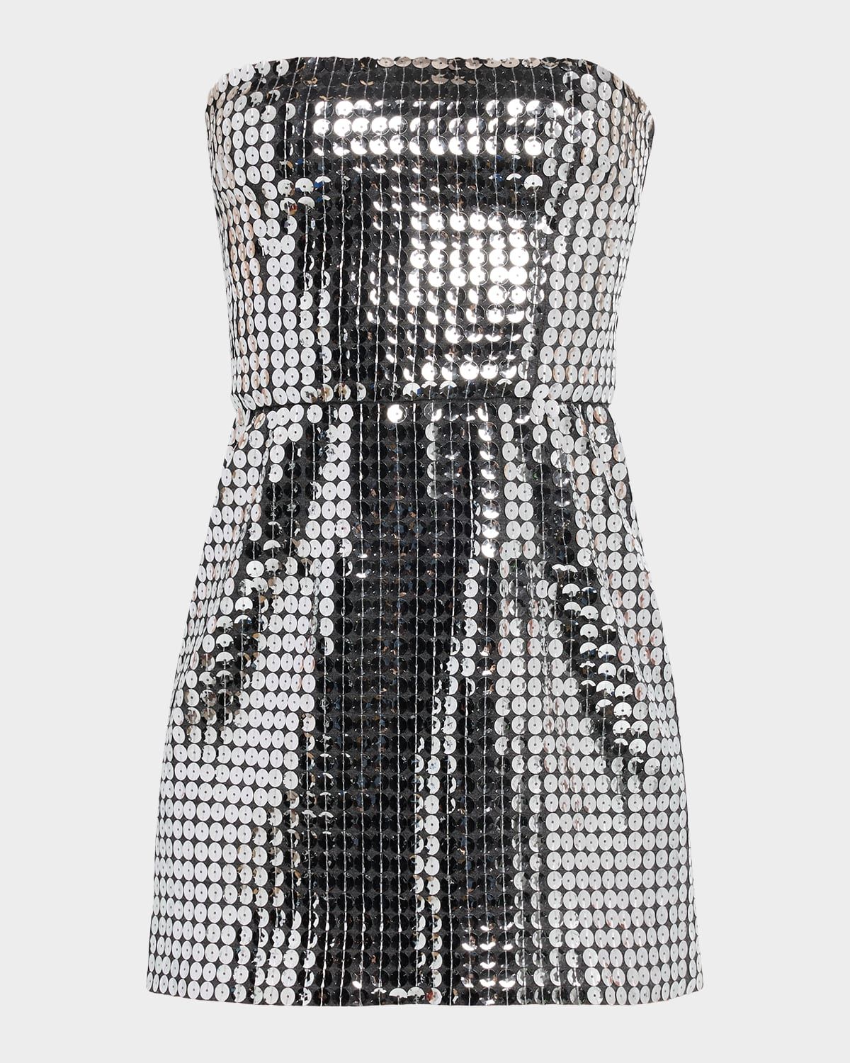Strapless Sequined Mini Dress